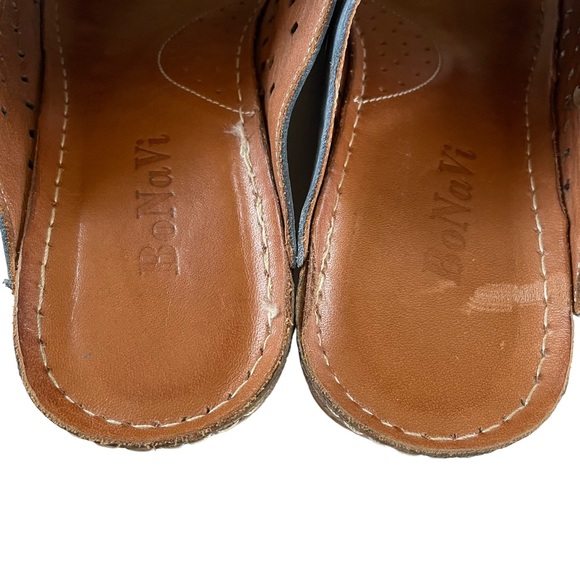 Y2K Leather Platform Clogs | Bonavi Europe La Pinta Wedge Sandals Sz EU40 US10 - Picture 6 of 11